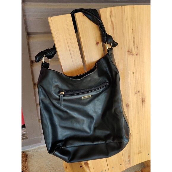 Max Studio Shoulder Bag Slouch Soft Black Hobo Style Purse, Handbag Approx 14X11 - Picture 2 of 11